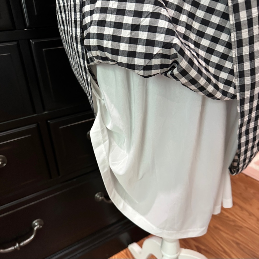DKNY Gingham A-Line Sleeveless Dress | Size 12 | Classic Check - Picture 9 of 16